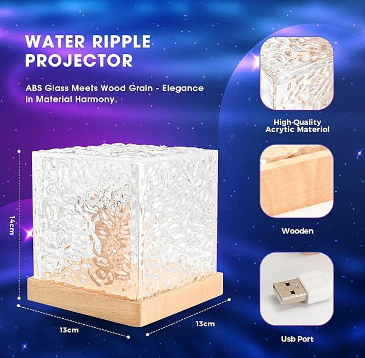 3D Ocean Projector Lamp With Remote