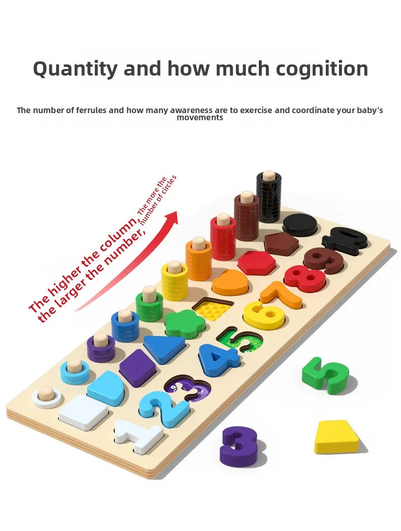 3-in-1 Montessori Educational Puzzle Board