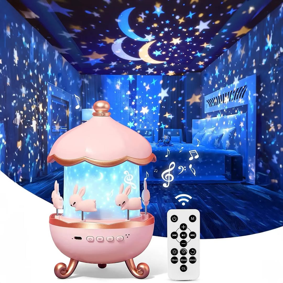 Starry Sky Night Light 360° Projector | Bluetooth Speaker with Remote Control