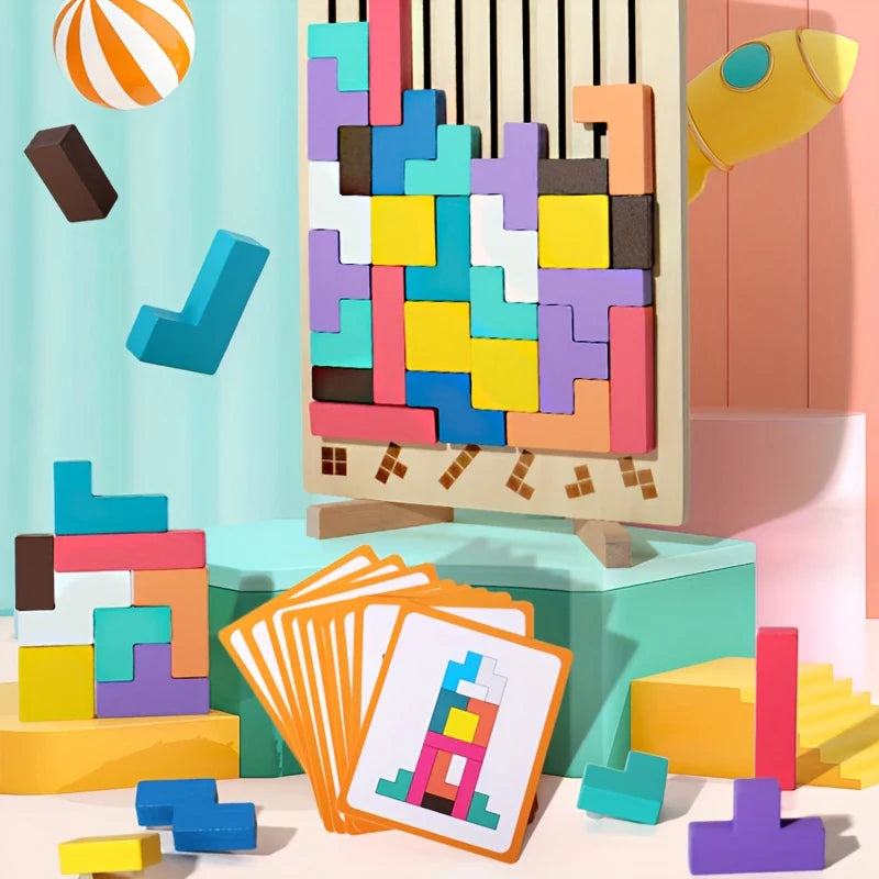 3D Wooden Puzzle Blocks