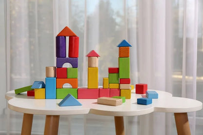 Wooden Colorful Building Blocks Puzzle Toy