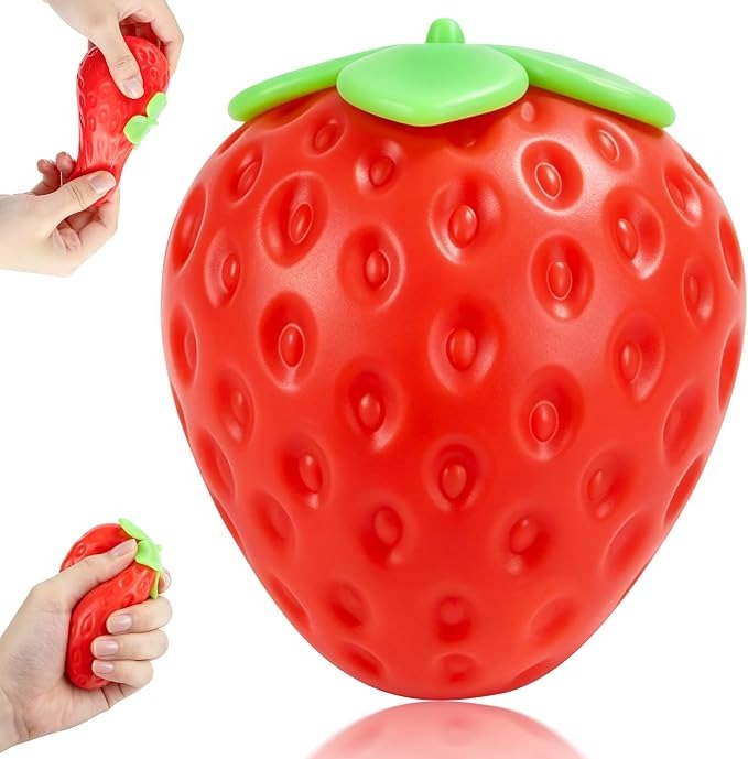 Realistic Strawberry Squishy Toy