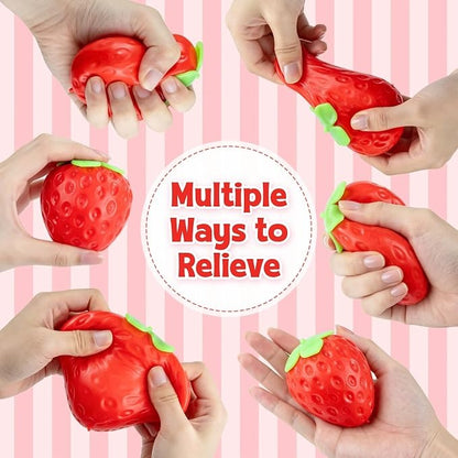 Realistic Strawberry Squishy Toy