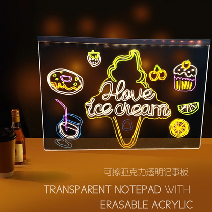 LED Acrylic Message Board Lamp