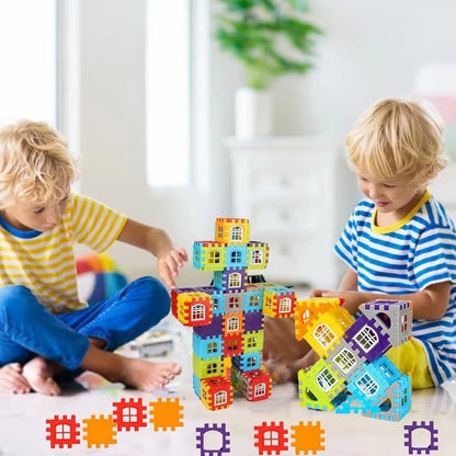 Interlocking 3D House Building Blocks Set-152 PCS