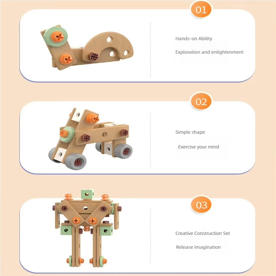 Kids DIY Repair Kit & Building Blocks Set