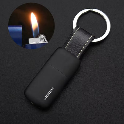Black Color Windproof Metal Lighter Keychain