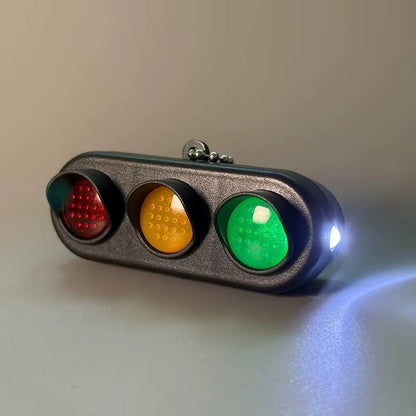 Sound & Light Traffic Light Keychain Toy