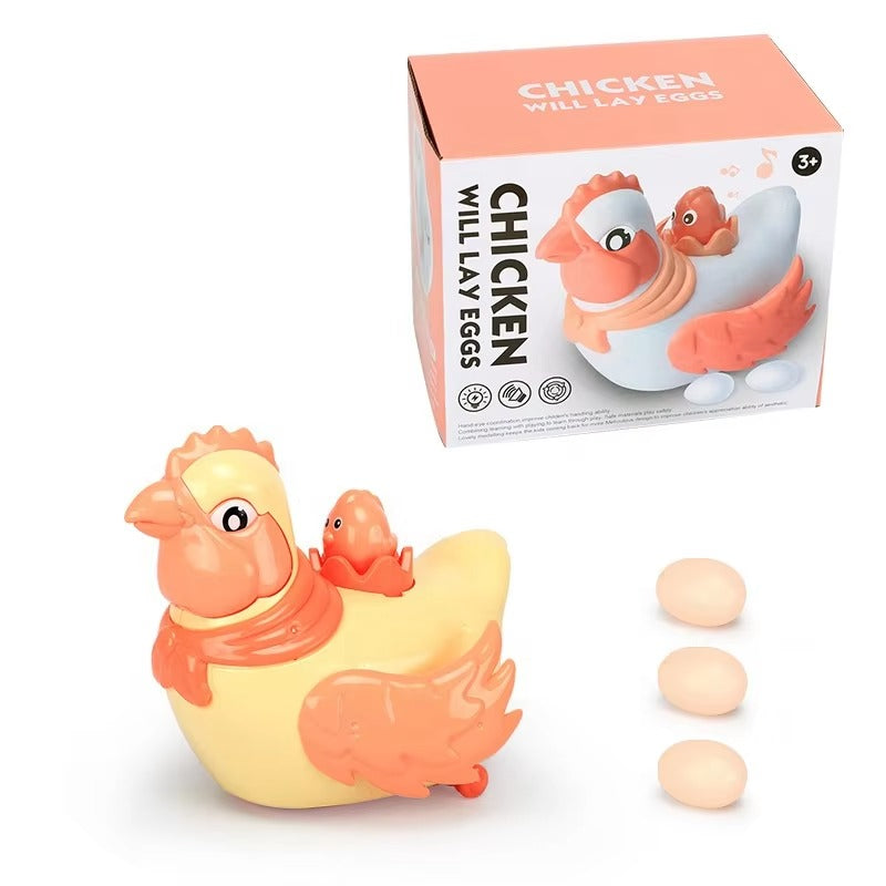 Electric Hen Laying Eggs Toy with Light & Music