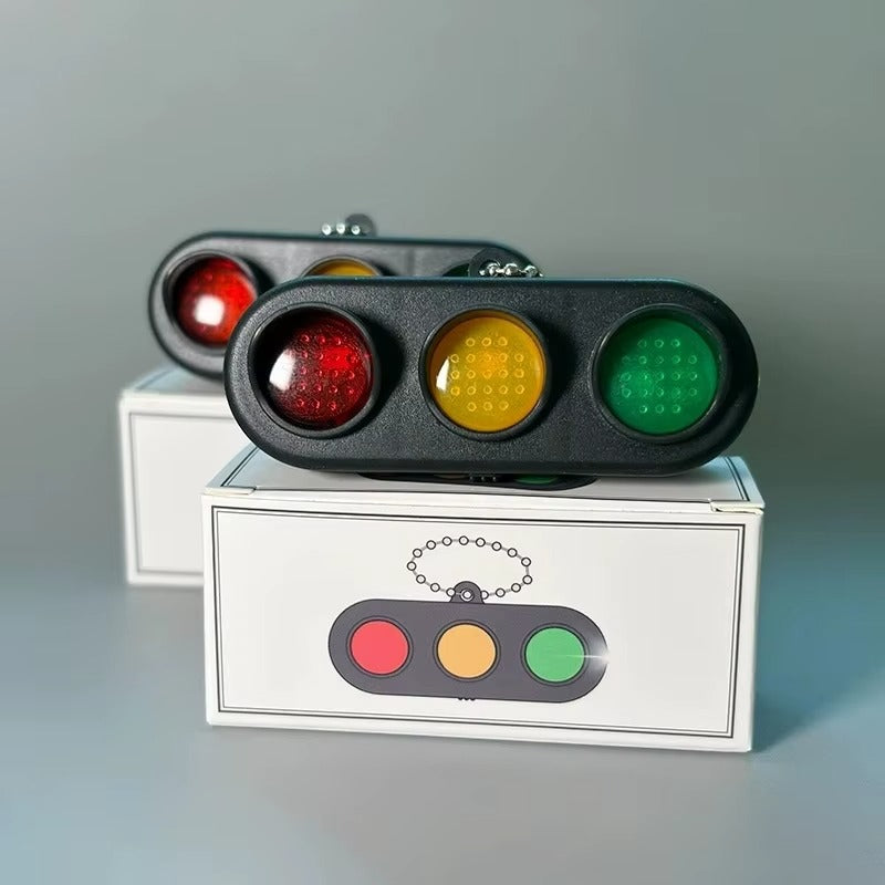 Sound & Light Traffic Light Keychain Toy