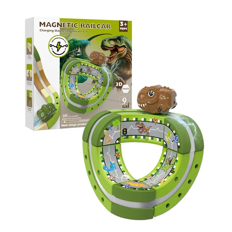 9 PCS Gravity 3D Racing Train Track Set
