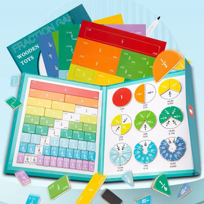 Montessori Fraction Matching Learning Board