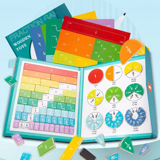 Montessori Fraction Matching Learning Board