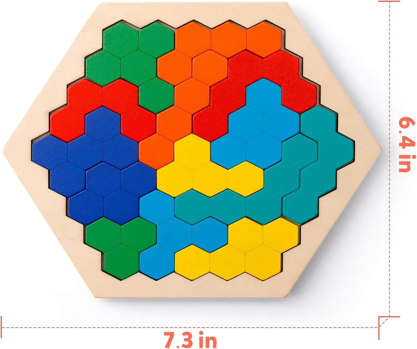 Wooden Hexagon Puzzle – Brain & STEM Game