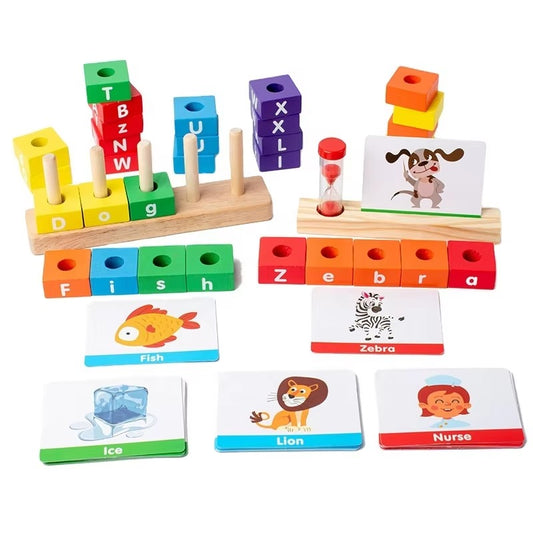 Multifunctional Wooden Learning Blocks Set
