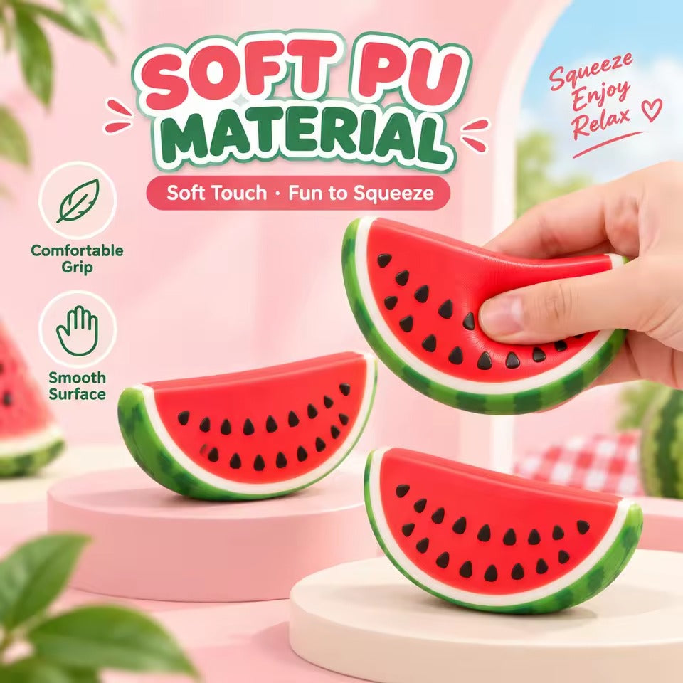 1-Piece  Watermelon Slice Squishy Toy