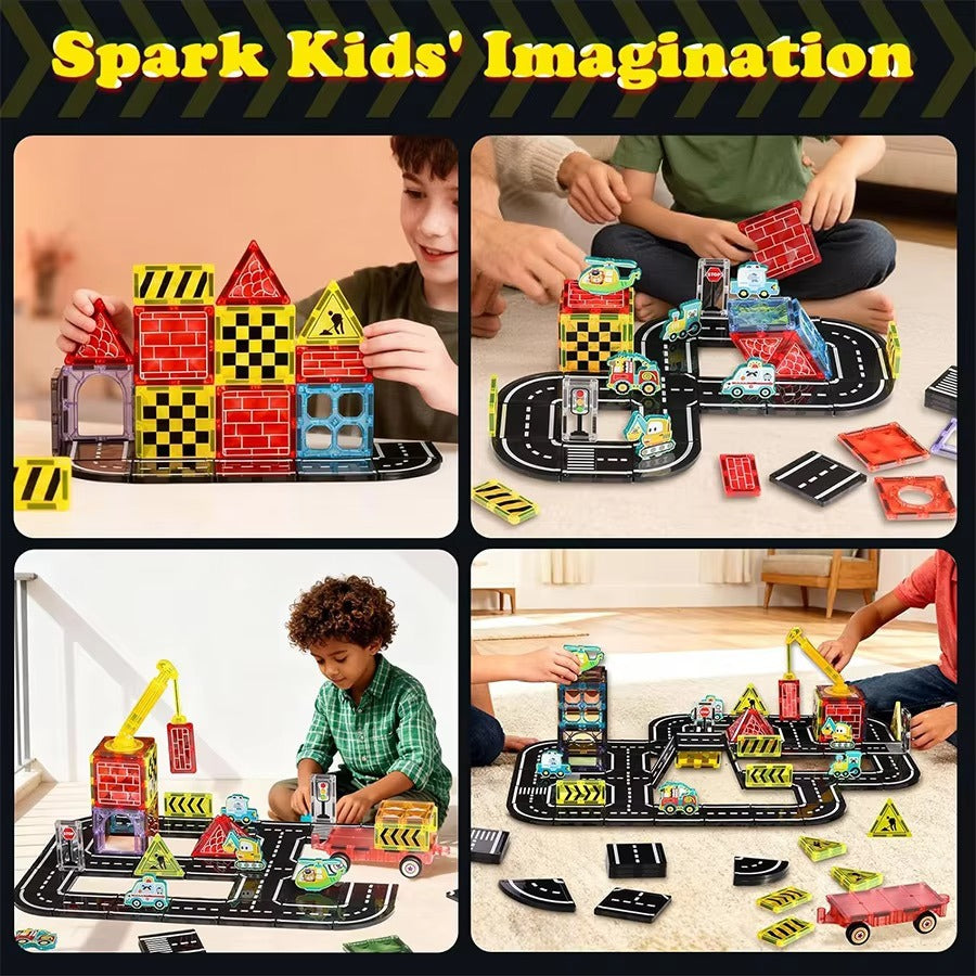 Traffic Magnetic Building Blocks – 67 Pcs