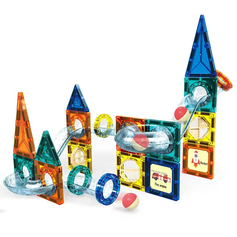 (42 Pcs) 3D Educational Magnetic Building Tiles Toy Set