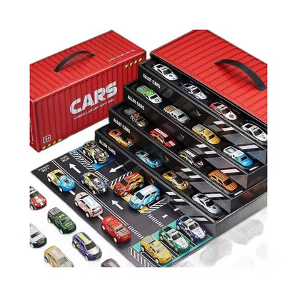 Premium 48-Piece Alloy Metal Car Collection Set