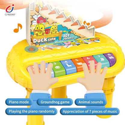 2-in-1 Educational Musical Duck Piano Toy