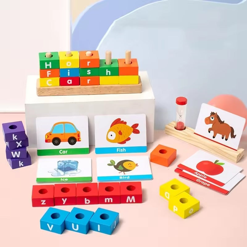 Multifunctional Wooden Learning Blocks Set