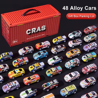 Premium 48-Piece Alloy Metal Car Collection Set
