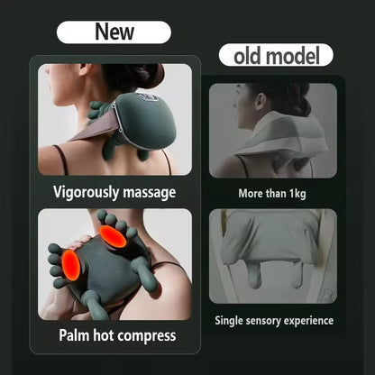 Rechargeable Infrared Neck & Shoulder Massager – Deep Pain Relief