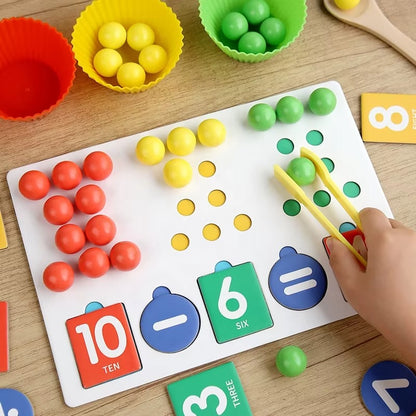 Montessori Clamp Beads Sorting Toy