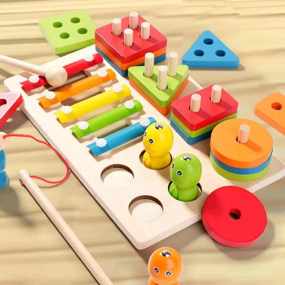 Montessori 3-in-1 Column Learning Toy