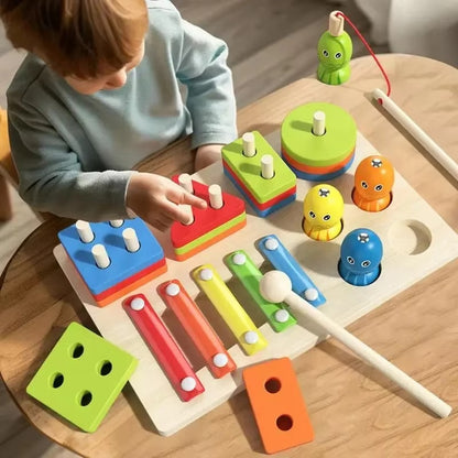 Montessori 3-in-1 Column Learning Toy
