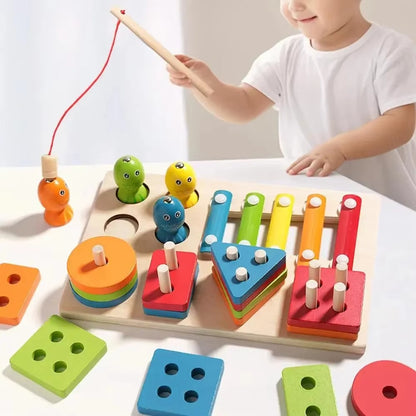 Montessori 3-in-1 Column Learning Toy